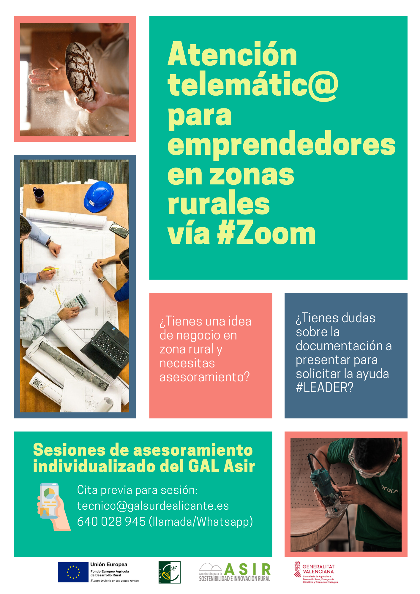 Sesiones telematicas zoom LEADER