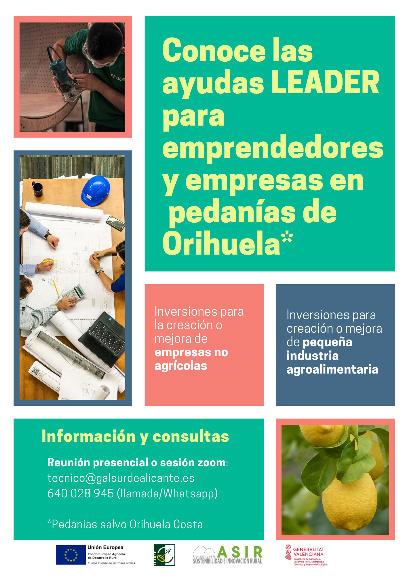Ayudas leader ORIHUELA PEDANÍAS